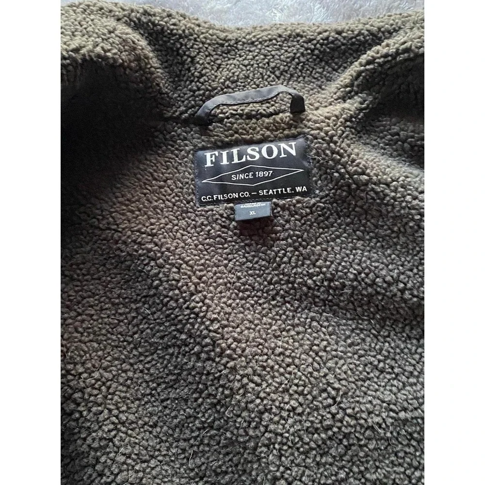 CC Filson Jacket XL Faded Black Sherpa Lined Coat R2